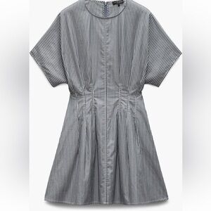 Rag & Bone Navy and White Pinstripe Dress